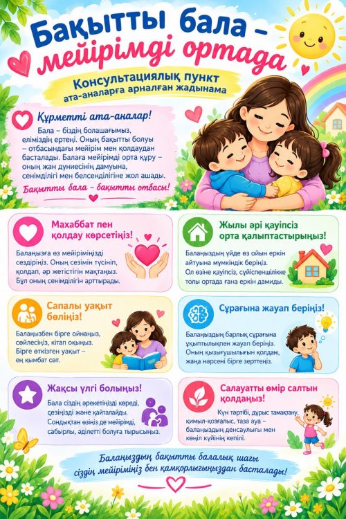 "Бақытты бала - мейірімді ортада"